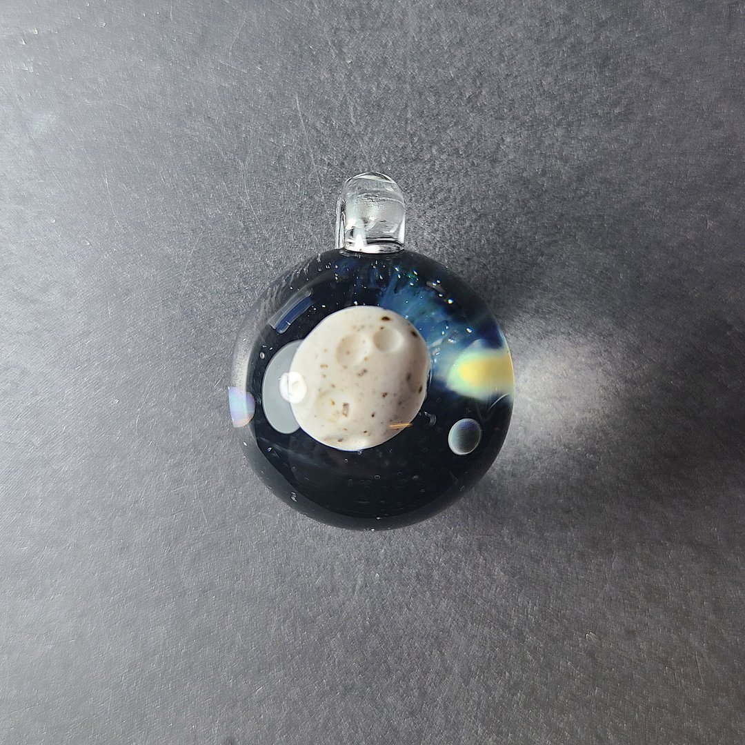 卫星 宇宙 手工 玻璃 坠子 - 项链 - 玻璃 绿色