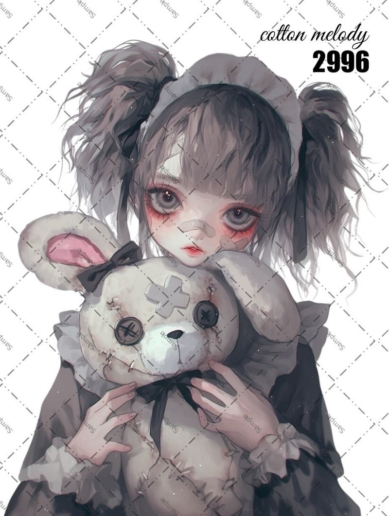 原厂贴纸 o.2996 人物贴纸 原创贴纸 棉线旋律 - 贴纸 - 纸 
