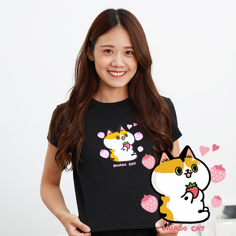 【ELASTI X 点点猫联名】 休闲系列-短袖T恤(C款) - 女装 T 恤 - 聚酯纤维 