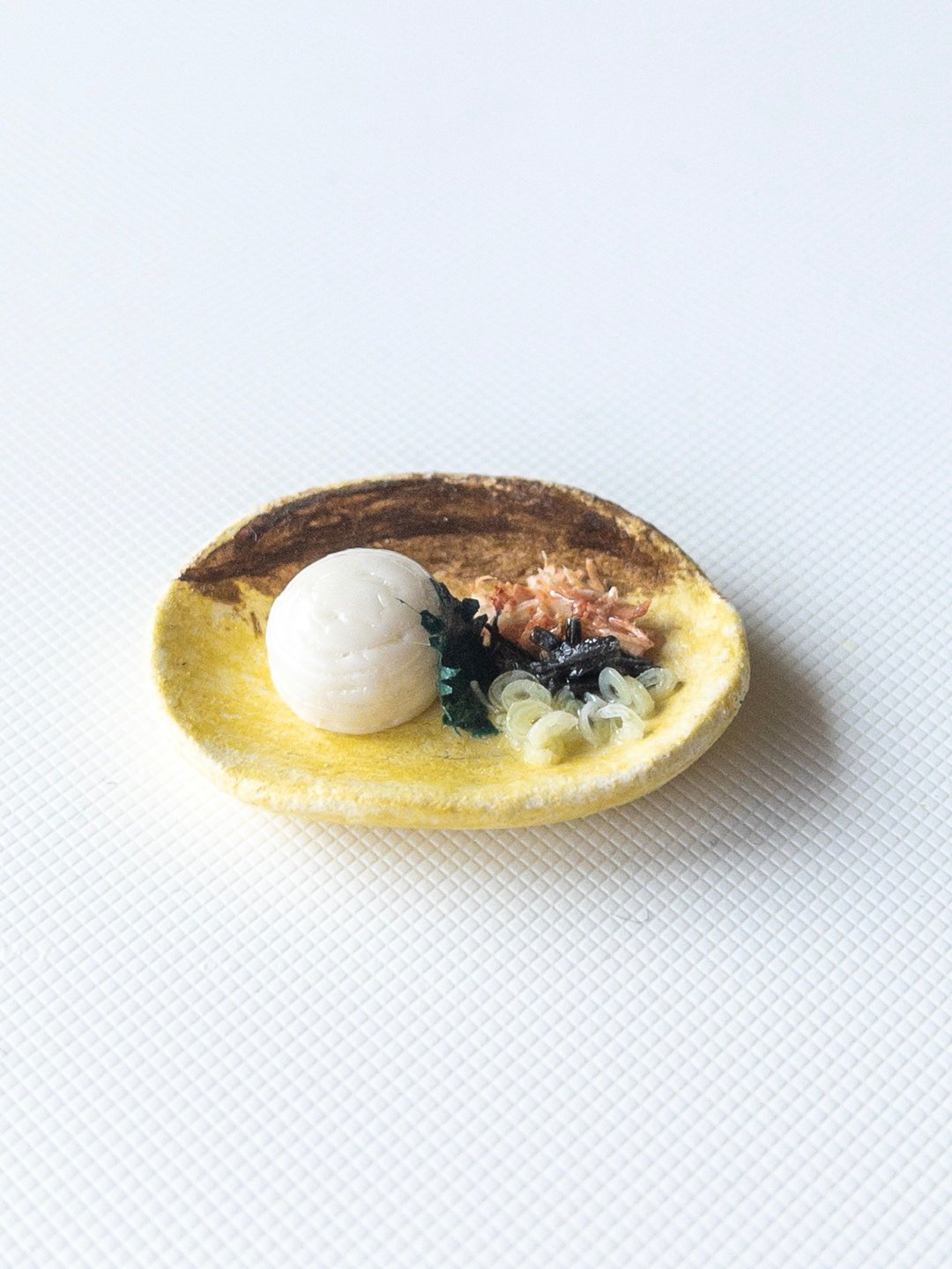 Miniature food oboro tofu miniature - 玩偶/公仔 - 粘土 白色