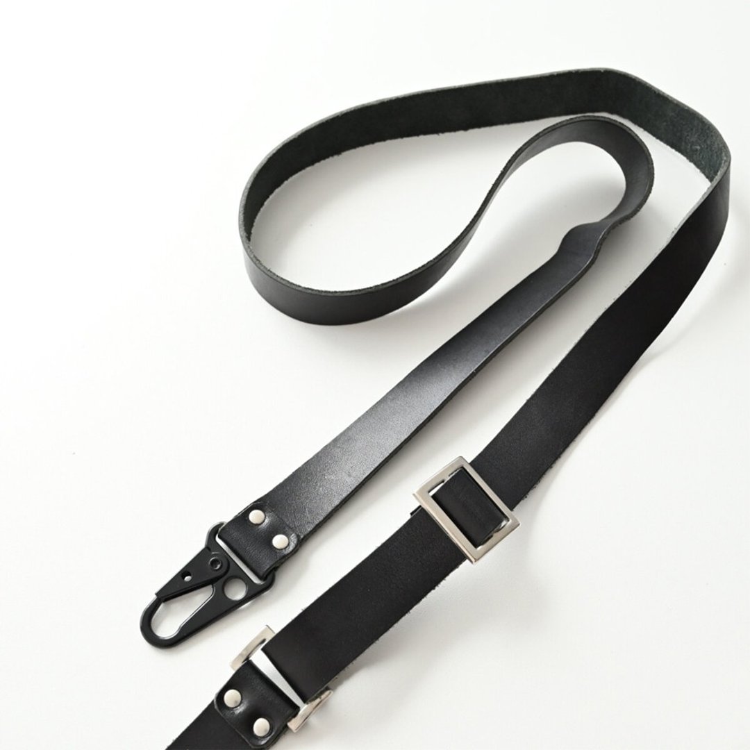 Smartphone Shoulder Adjustable Length Long Strap Wide Tochigi Leather [S Jeans Wide] Shoulder Strap Smartphone Case Men's CF01M - 手机壳/手机套 - 真皮 黑色