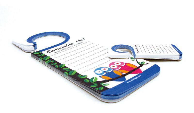 门把手备忘录 - 蓝色 - 便条纸/标签贴 - 纸 蓝色