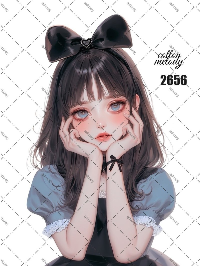 original sticker no.2656 人物贴纸 原创贴纸 原创人物贴纸 装饰贴纸 cotton melody - 贴纸 - 纸 