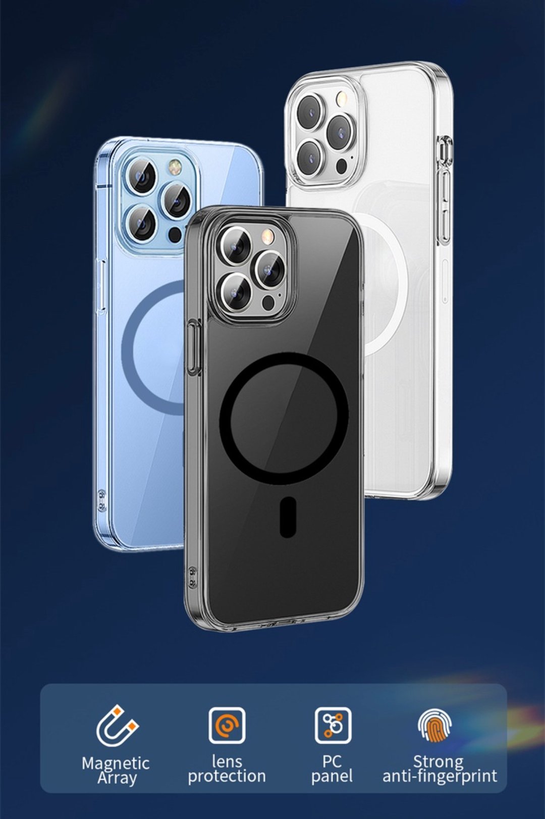 Wiwu 透明黑保护壳 - iPhone 14 系列 - 手机壳/手机套 - 聚酯纤维 银色