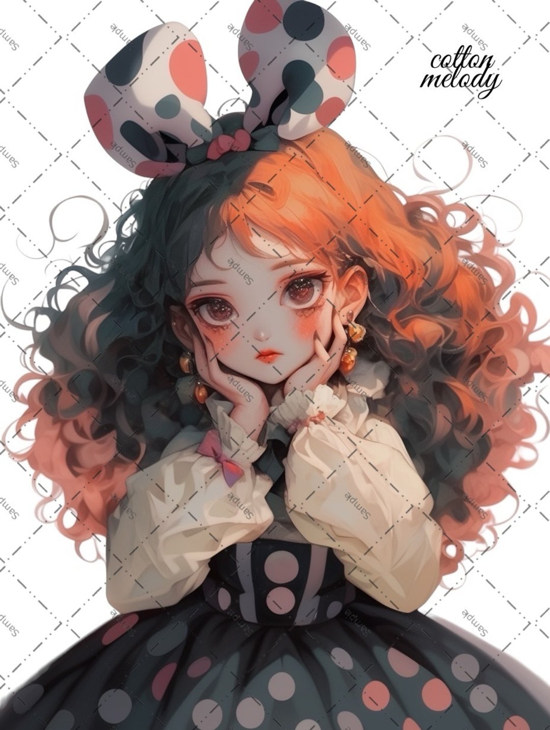 original sticker no.2115 人物贴纸 原创贴纸 原创人物贴纸 装饰贴纸 cotton melody - 贴纸 - 纸 