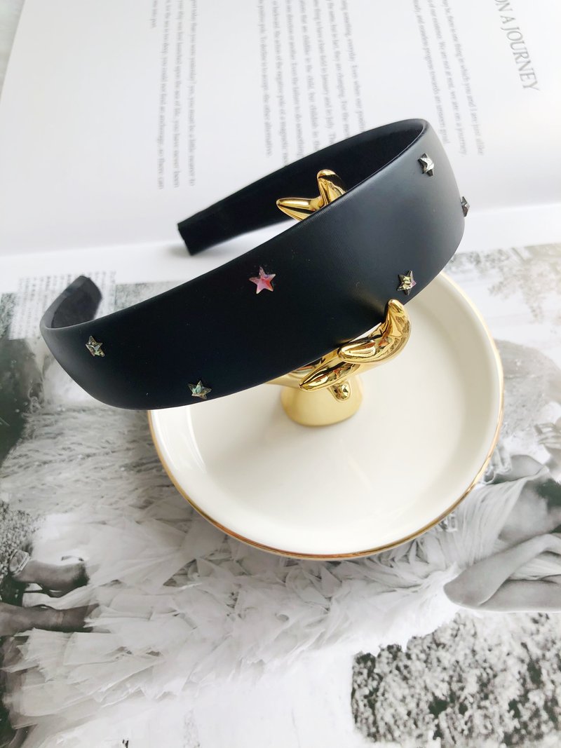 原创星星款发箍 - 发饰 - 钻石 黑色