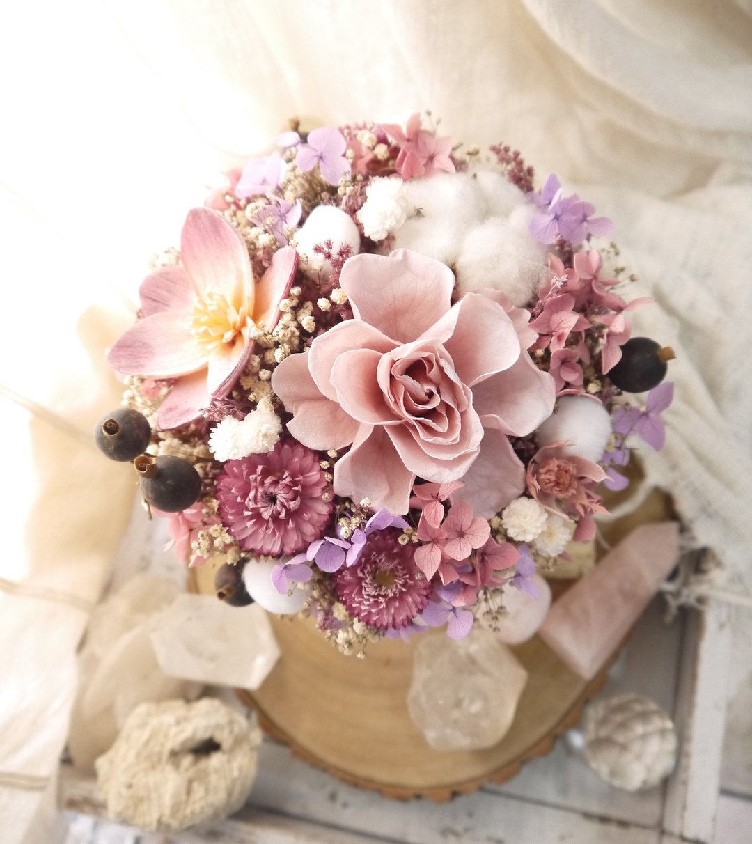 恋恋香芋.浪漫紫色系不凋花.干燥花.永生花.生日.交换礼物首选 - 干燥花/捧花 - 植物．花 粉红色