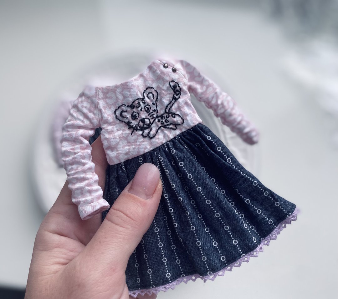 Blythe dress - 玩偶/公仔 - 棉．麻 粉红色