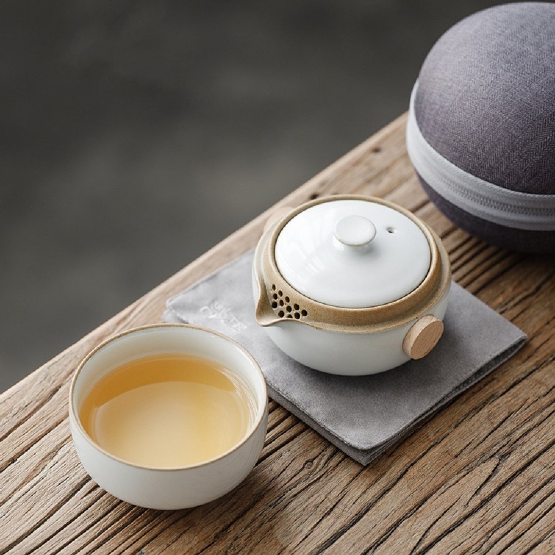 闻说|日式悦白知融粗陶快客杯 - 茶具/茶杯 - 陶 白色
