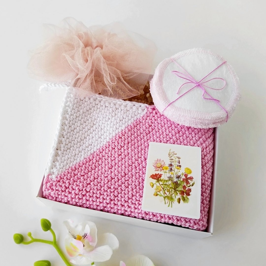 Eco-friendly cotton pads, 卸妝棉, 環保, Exfoliating washcloth - 脸部清洁/卸妆用品 - 棉．麻 粉红色