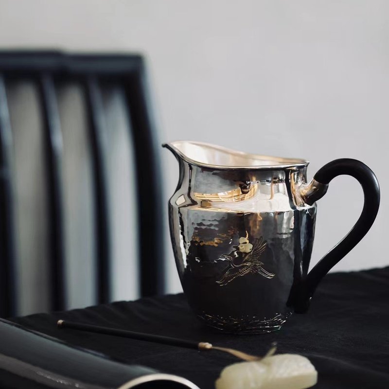 尚帧品 鹤舞公杯 纯银公道杯 银壶海 纯银茶盅 240cc - 茶具/茶杯 - 纯银 