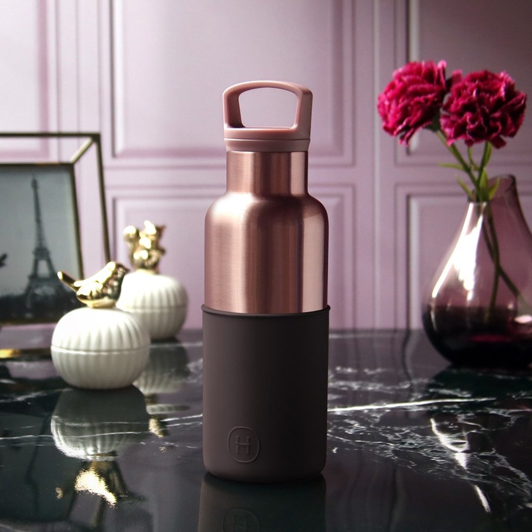 CinCin Déco | 樱桃红-蜜粉金瓶 小容量480ml - 水瓶/水壶 - 其他金属 金色