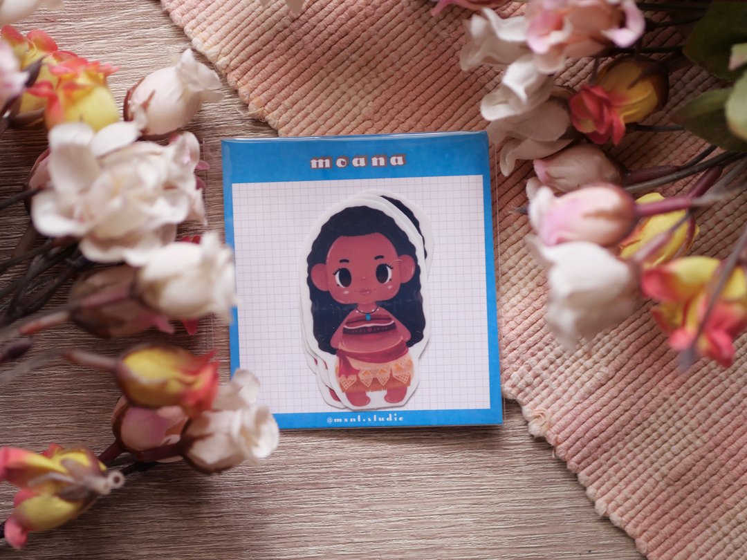 Sticker  Princess moana 4 pcs. - 贴纸 - 纸 多色