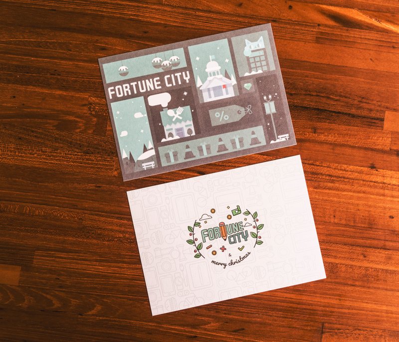 记帐城市 - 原创明信片 (2款) - 卡片/明信片 - 纸 多色