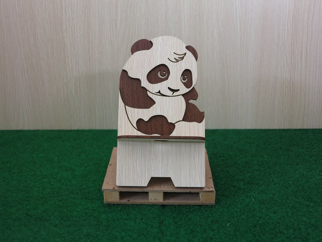 【教师节礼物】木头手机座─熊猫 - 摆饰 - 木头 白色