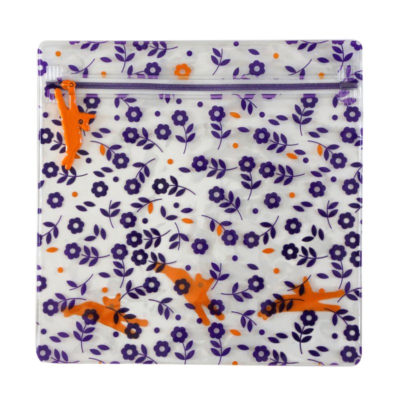 Floral Airline Bag - 化妆包/杂物包 - 塑料 透明