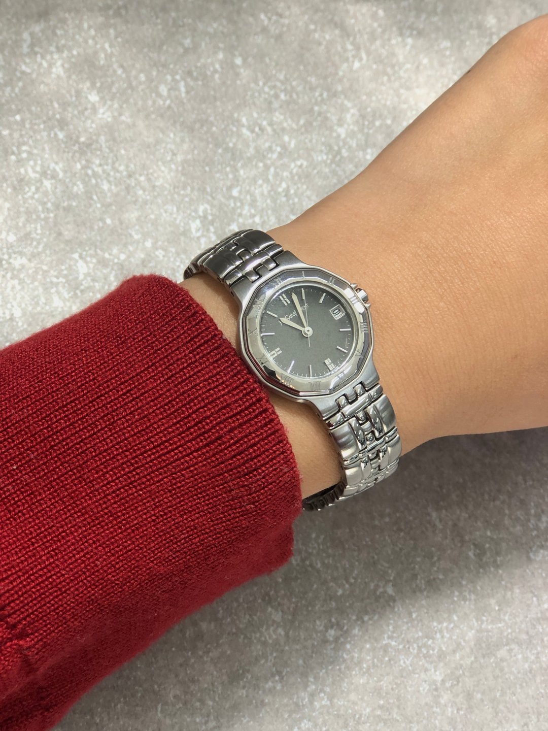 【 日本直送 名牌中古包 】Yves Saint Laurent 手表 银色 YSL 石英表 9613-H22714Y vintage 5zuu2p - 女表 - 不锈钢 银色