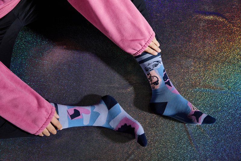 【情人节礼盒】插画合作系列--潮流涂鸦 - 袜子 - 棉．麻 