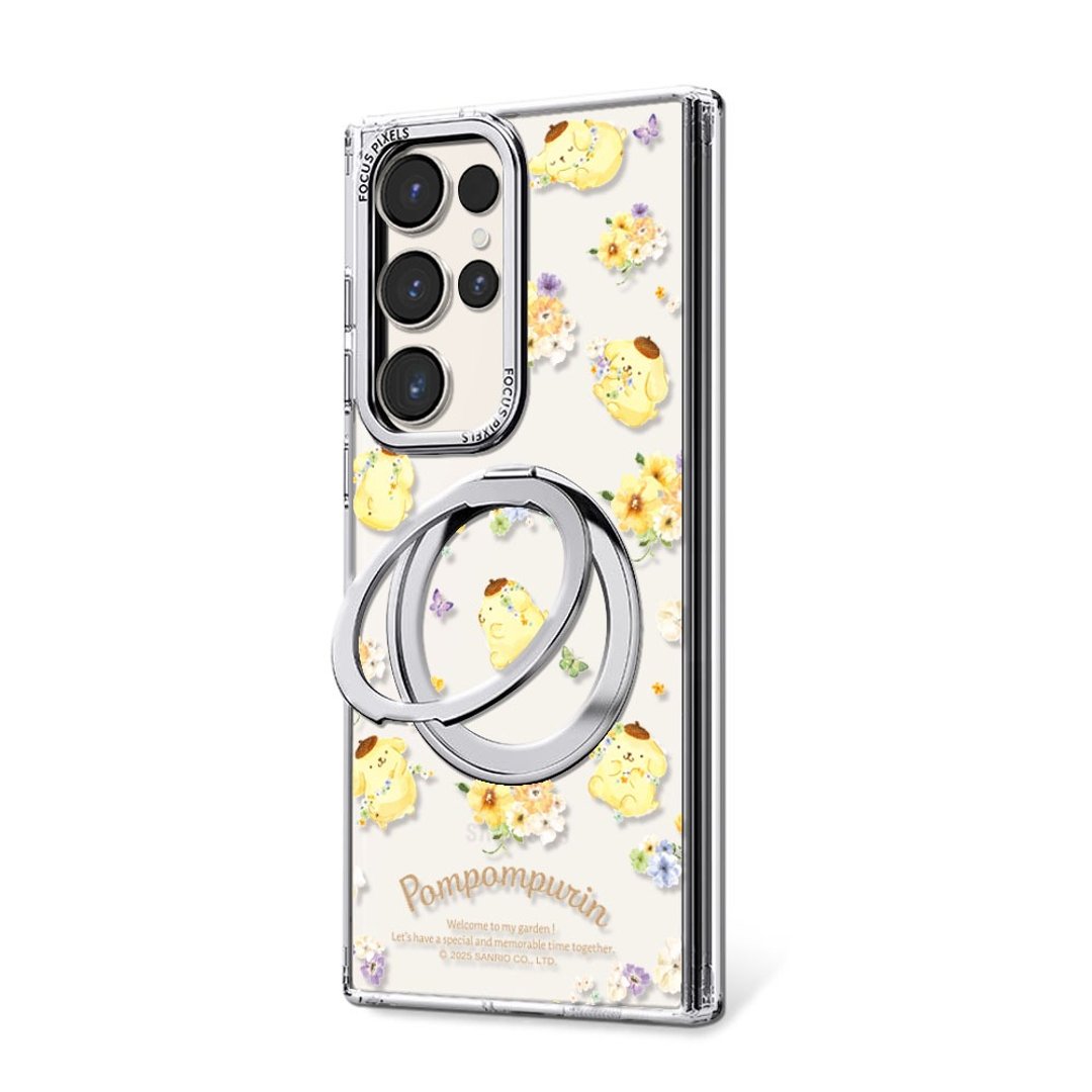 Samsung S26/S25/S24/S23/A57 360 旋转磁吸立架壳 - 花季布丁狗 - 手机壳/手机套 - 其他材质 多色