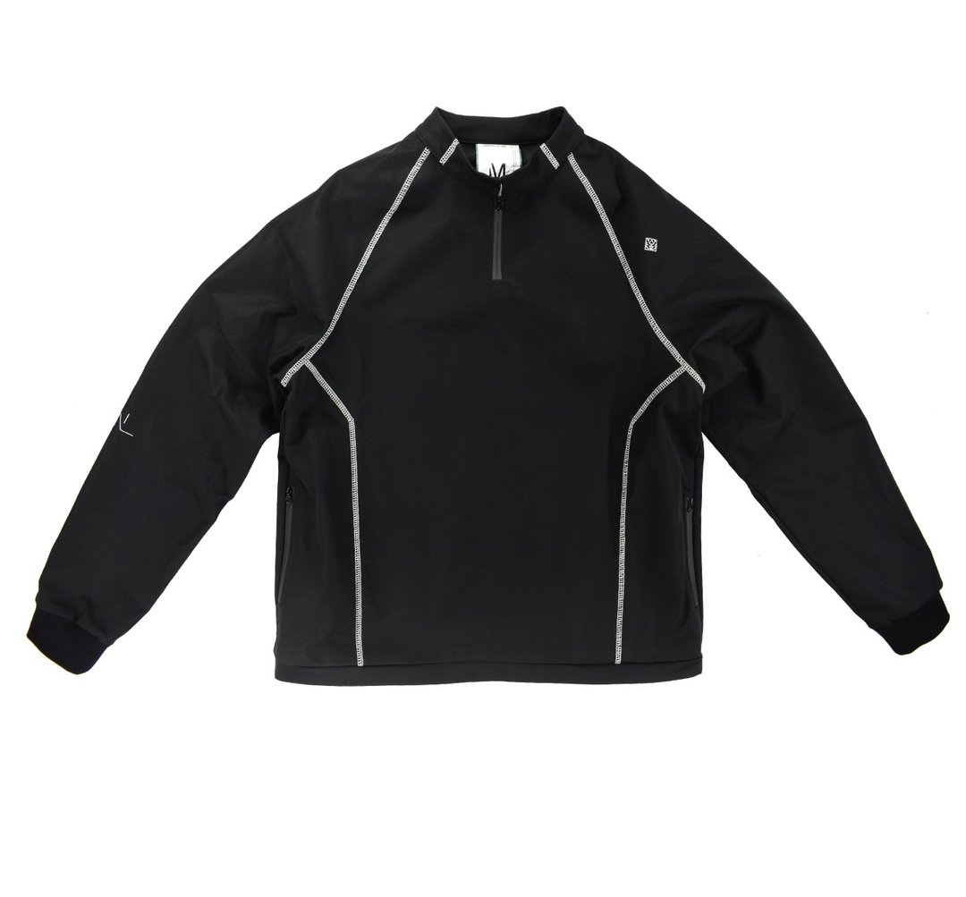 中式半拉链夹克 CHINESE HALF-ZIP JACKET - 男装上衣/T 恤 - 聚酯纤维 黑色