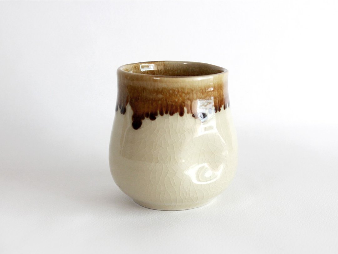 Tea cup, 180ml, Coffee Cup, Ceramic Cup, Chubby Design, Brown and Melted Color - 咖啡杯/马克杯 - 陶 咖啡色