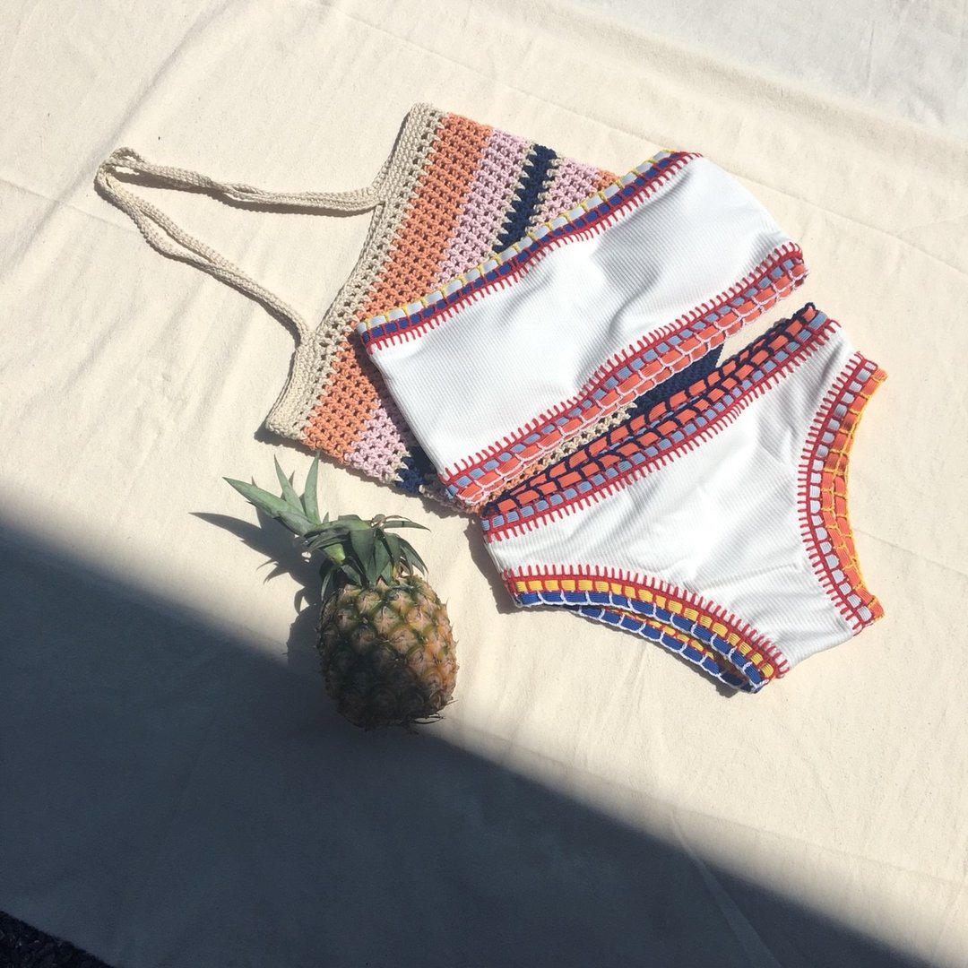 Crochet White bikini - 女装泳衣/比基尼 - 棉 白色