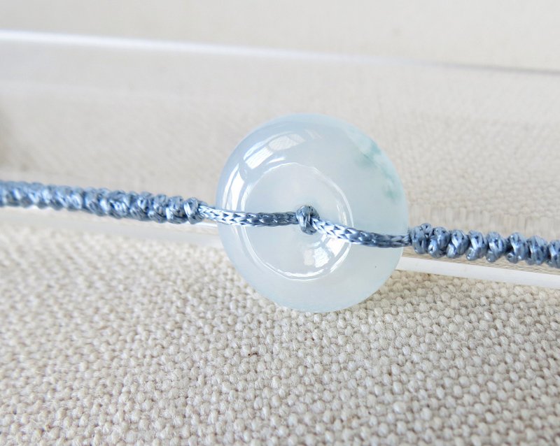 本命年【岁岁平安】冰飘花翡翠丝光编织手链*SW76*招财开运 - 手链/手环 - 宝石 多色