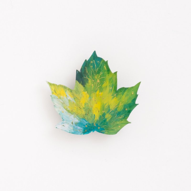 Picture brooch [leaves] - 胸针 - 压克力 蓝色