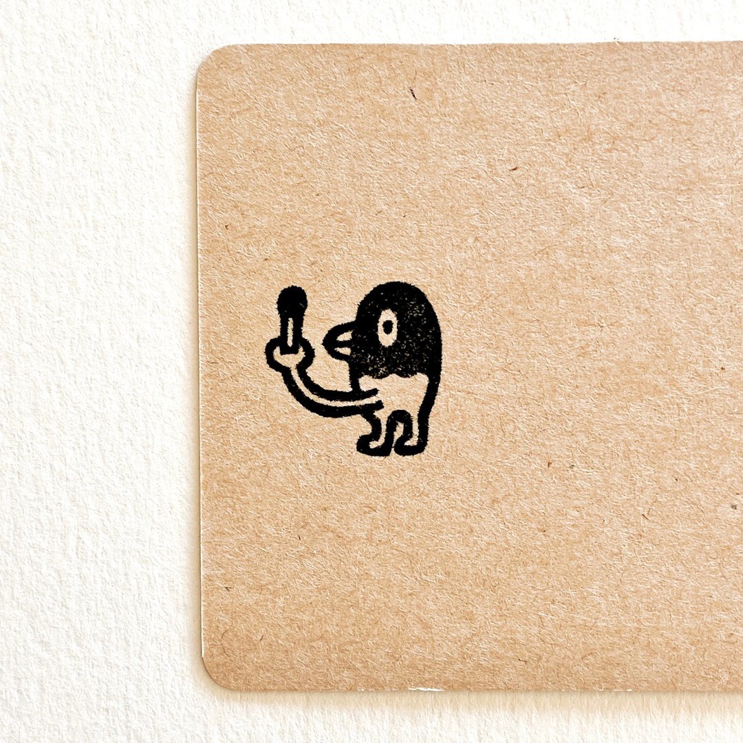 bird06 ・ rubber stamp - 印章/印台 - 橡胶 白色