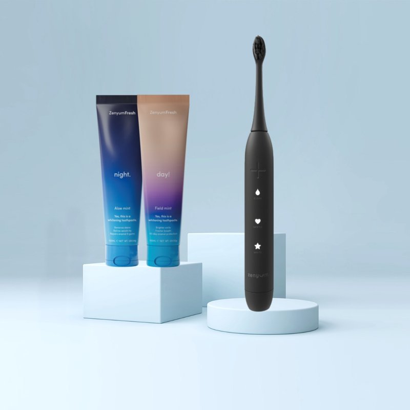 【日常护理套装】声波震动牙刷(黑色)连日夜牙膏(100ml)#电动牙刷 - 牙刷/口腔清洁 - 其他材质 黑色