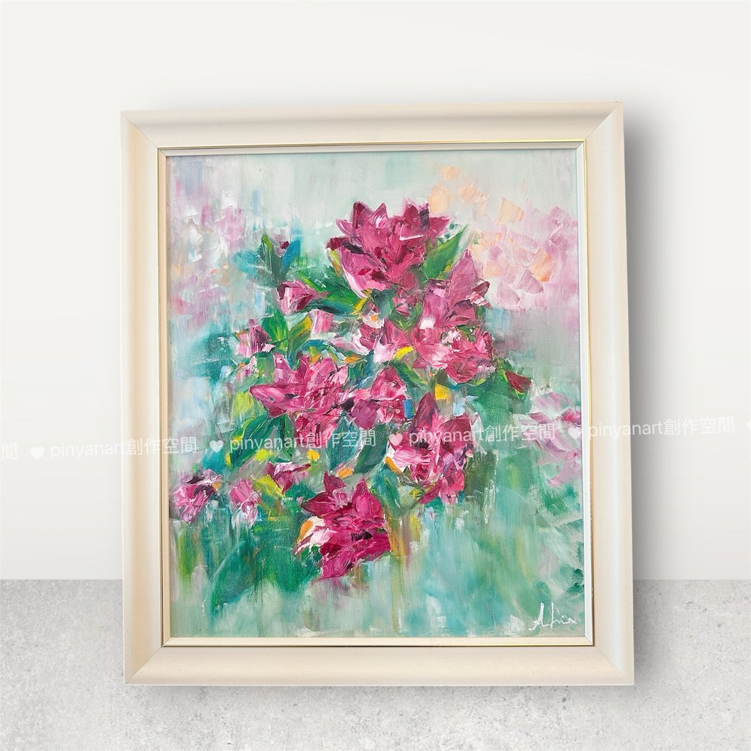 花语之间 A-Lin 油彩#油画 #油画创作 - 摆饰 - 棉．麻 