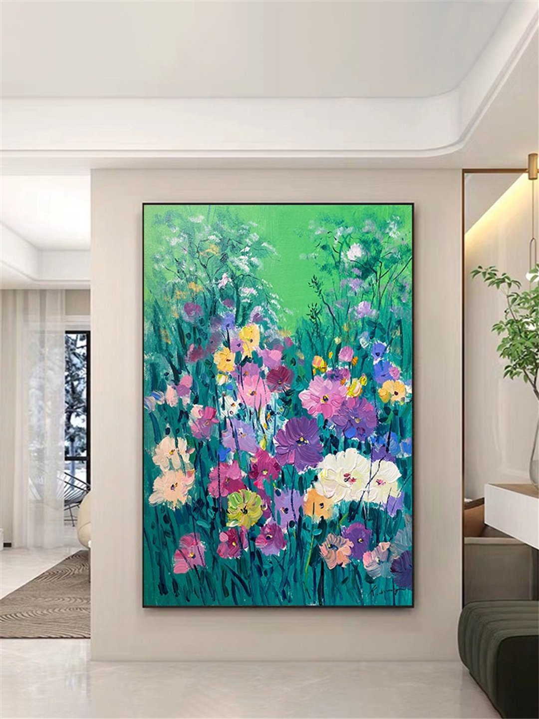 夏花 手绘油画/抽象/原创商品/装饰画/挂画/客厅/走廊/玄关挂画 - 海报/装饰画/版画 - 亚麻 多色