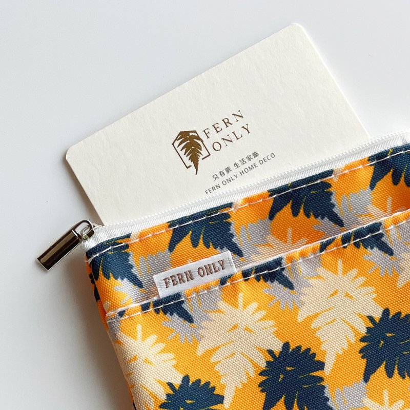 蕨对满满零钱包2.0- 半边羽裂凤尾蕨 | 钱包 零钱包 挂绳 小包 - 零钱包 - 棉．麻 黄色