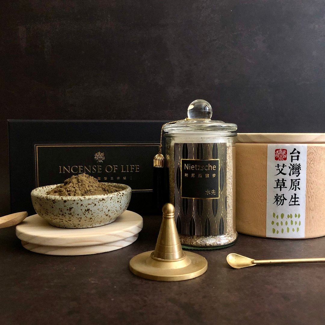 【 福袋 】品香组合 / 黄铜置香三件组+艾草粉套装款+生活香 - 香薰/精油/线香 - 其他材质 黑色