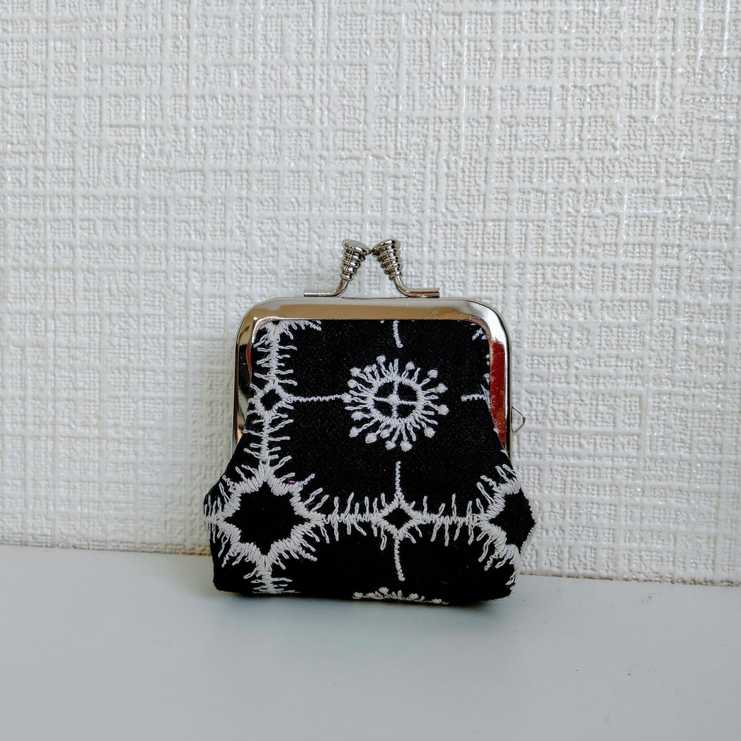 mina perhonen Navy anemone 迷你零钱包 - 零钱包 - 棉 蓝色
