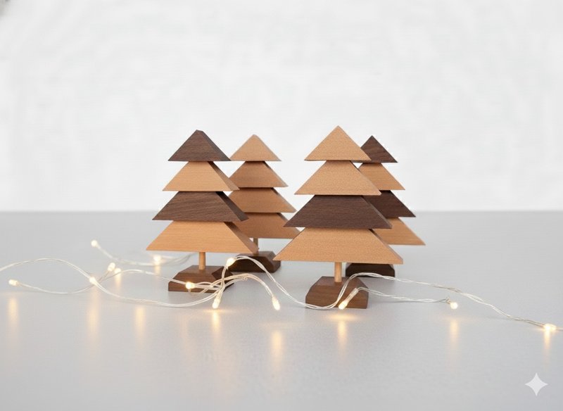 圣诞系列 / 木质圣诞树 - 摆饰 - 木头 