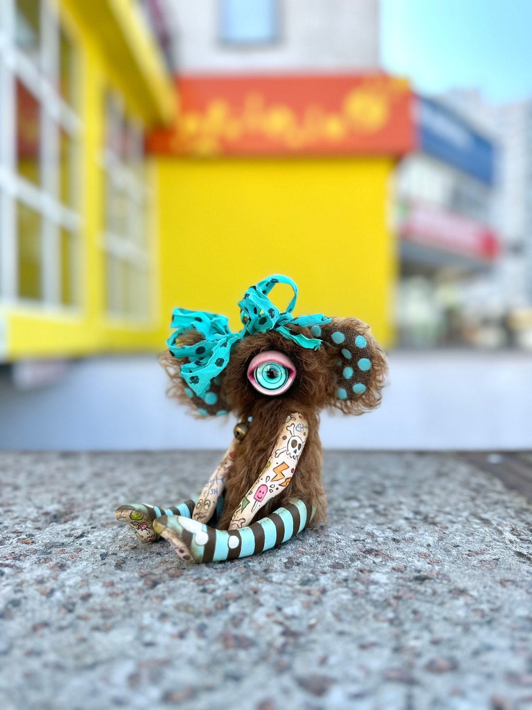 大棕cheburashka - 独眼巨人 _ 订制！ - 玩偶/公仔 - 其他材质 咖啡色