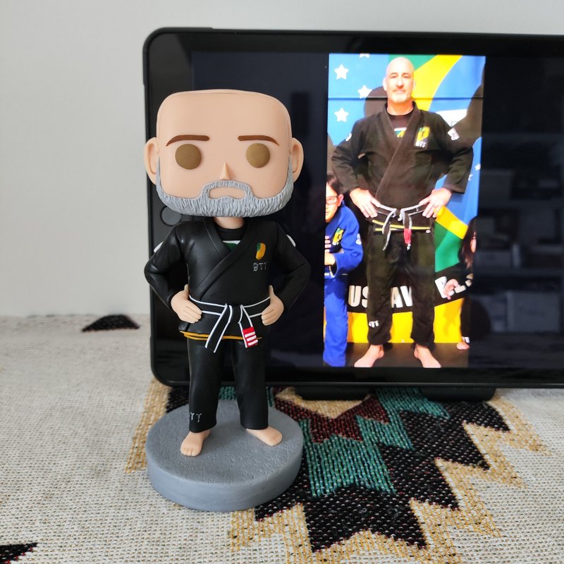 纯手工定制美国Funko Pop 自画肖像公仔娃娃男朋友老公生日礼物 - 玩偶/公仔 - 粘土 多色