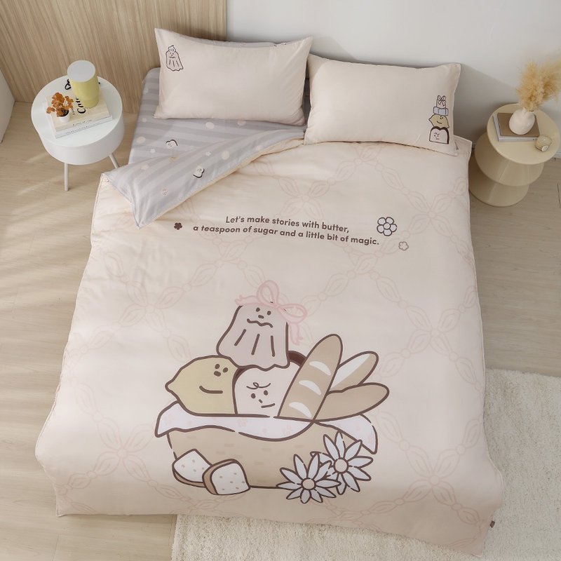 【The Butters 奶油家族联名款】奶油面包店 60 支抗菌天丝两用被组 - 寝具 - 环保材料 多色