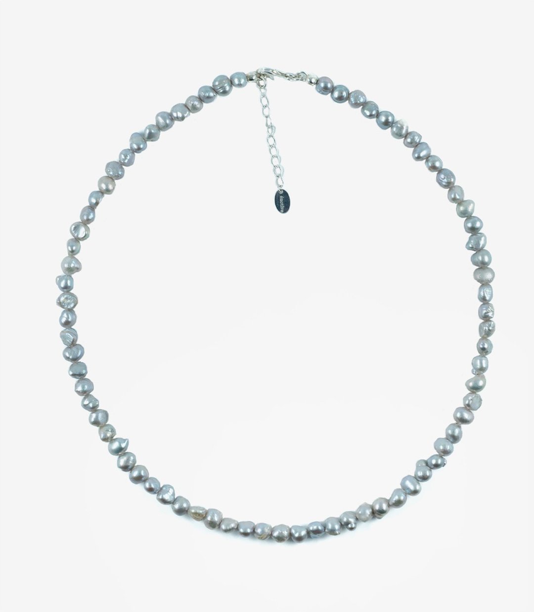 fresh water gray necklace - 项链 - 珍珠 银色