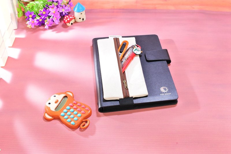 笔记本用大容量帆布笔袋 亦可当环保餐具袋用 - 铅笔盒/笔袋 - 棉．麻 