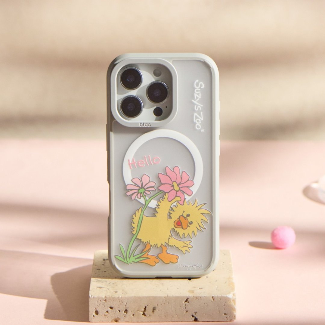 Suzy's Zoo花开你好极光雾透MagSafe iPhone手机壳 - 手机壳/手机套 - 塑料 多色