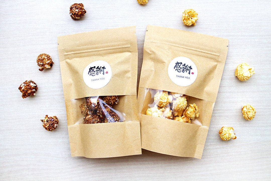 婚礼小物 活动饼干 蘑菇爆米花2口味密封包 万用 生日 毕业 婚礼 - 手工饼干 - 新鲜食材 多色