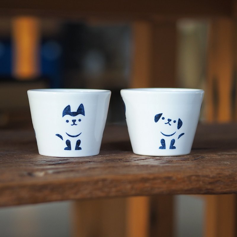 【旺财来福】猪口杯 240ml / 可当茶杯、水杯 - 茶具/茶杯 - 瓷 白色