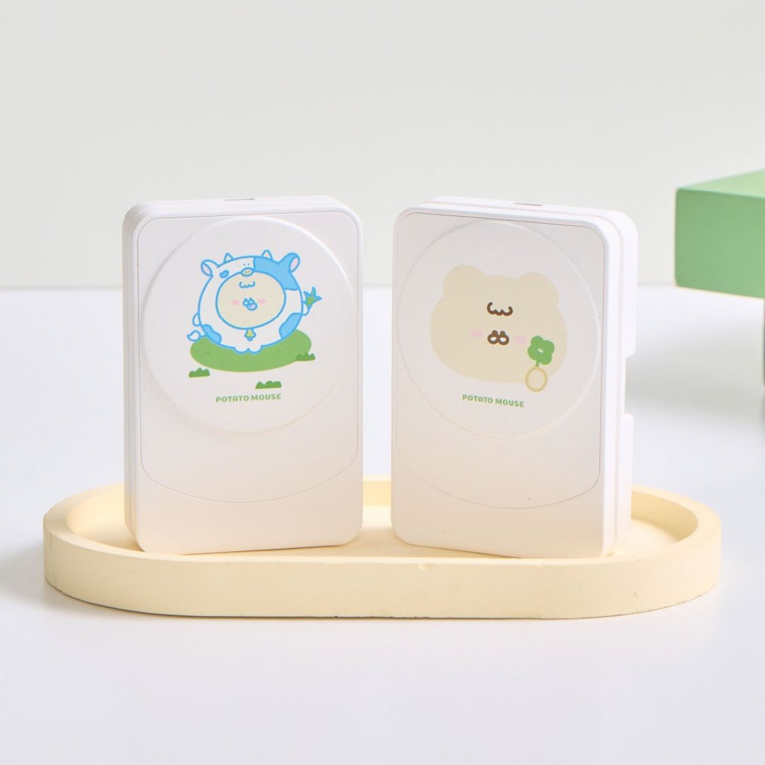 鼠泥宝宝乳牛握草 22.5W 折叠式三合一 Qi2 磁吸支架无线充电器 - 手机充电及周边 - 塑料 多色