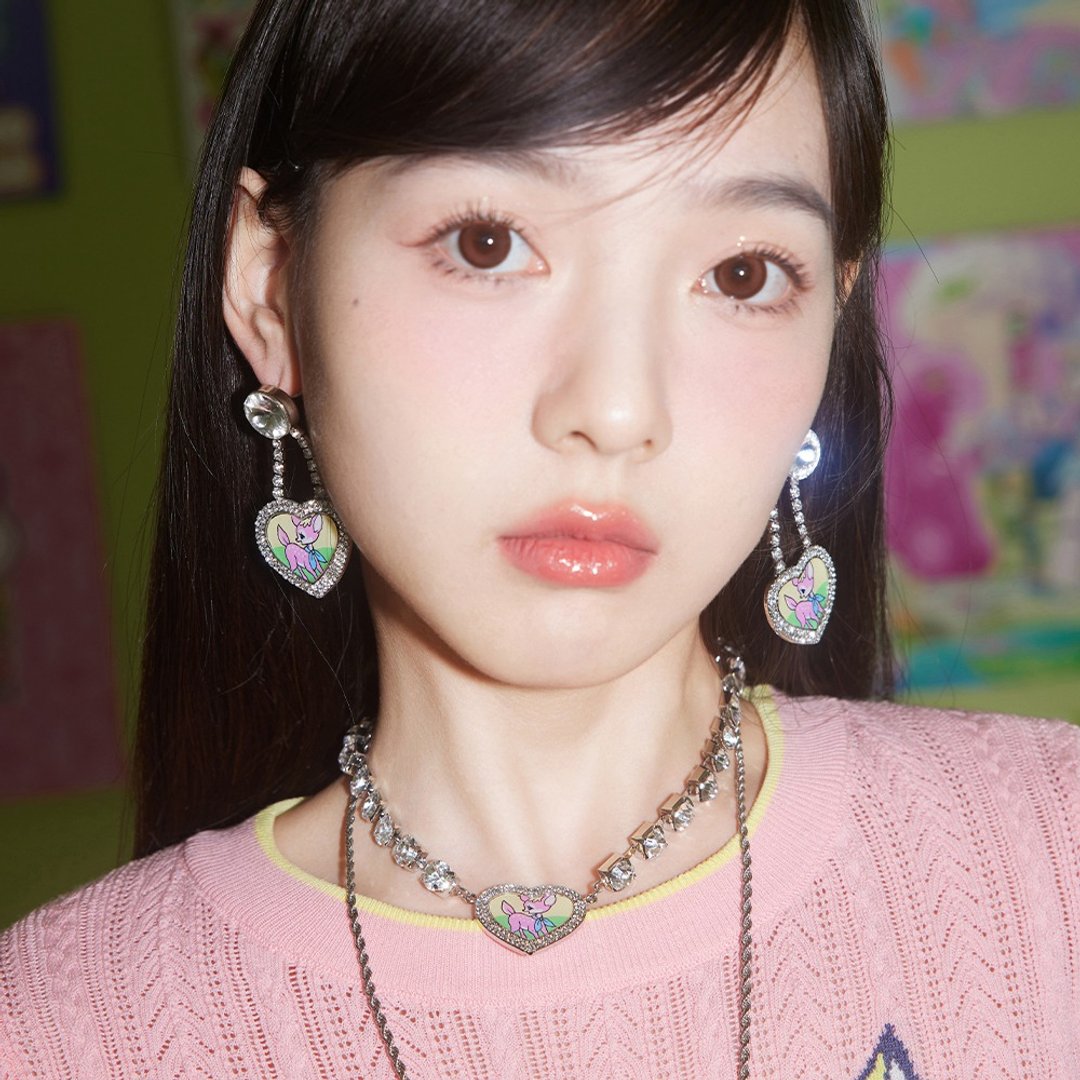 卡通小鹿 可爱镶满水钻项链 choker - 项链 - 其他材质 多色