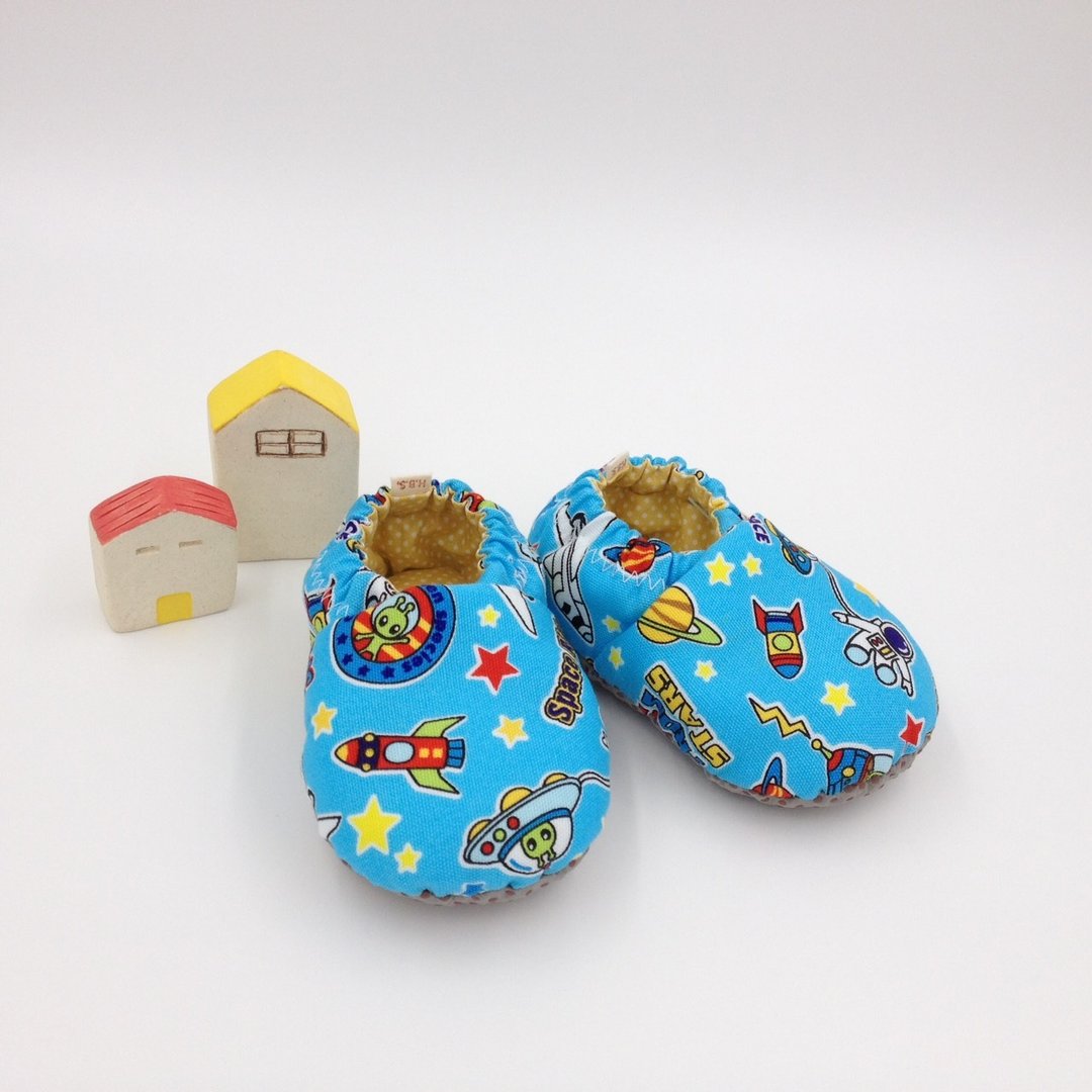 来自星球(蓝底)-学步鞋/宝宝鞋/婴儿鞋 - 婴儿鞋 - 棉 蓝色