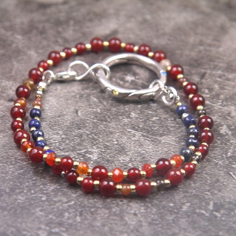 红玛瑙项链 - 项链 - 半宝石 红色