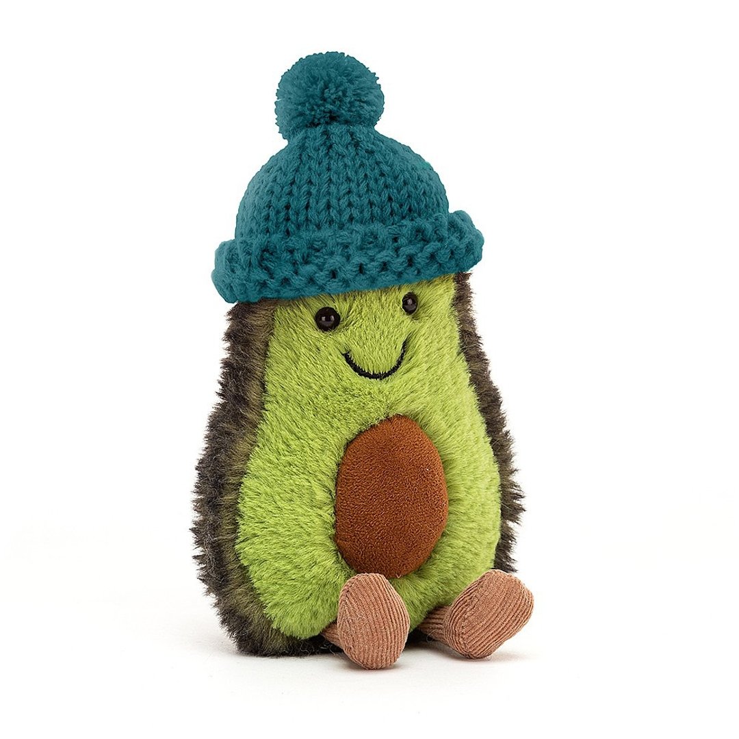 Jellycat Amuseable Cozi Avocado Teal 毛帽酪梨宝宝 约16厘米 - 玩偶/公仔 - 聚酯纤维 绿色