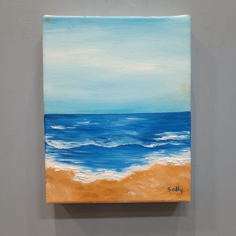 悠悠大海-油画作品 展示品 教案样本 换季出清 海洋油画 - 海报/装饰画/版画 - 颜料 